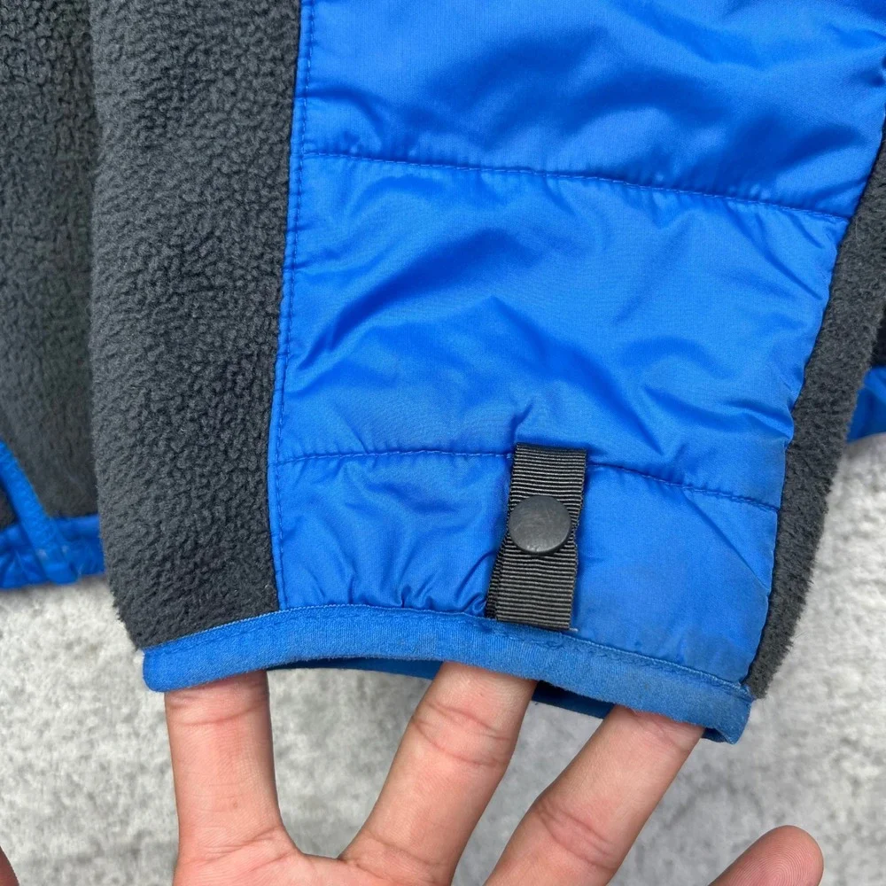 The North Face Jacket Mens Large Blue Grey 550 Down Polartec Fleece Denali